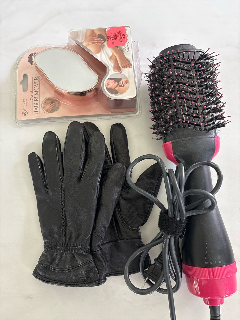 RANDOM BUNDLE, WOMENS HAIR REMOVAL, BRUSH BLOWDRYER, GLOVES